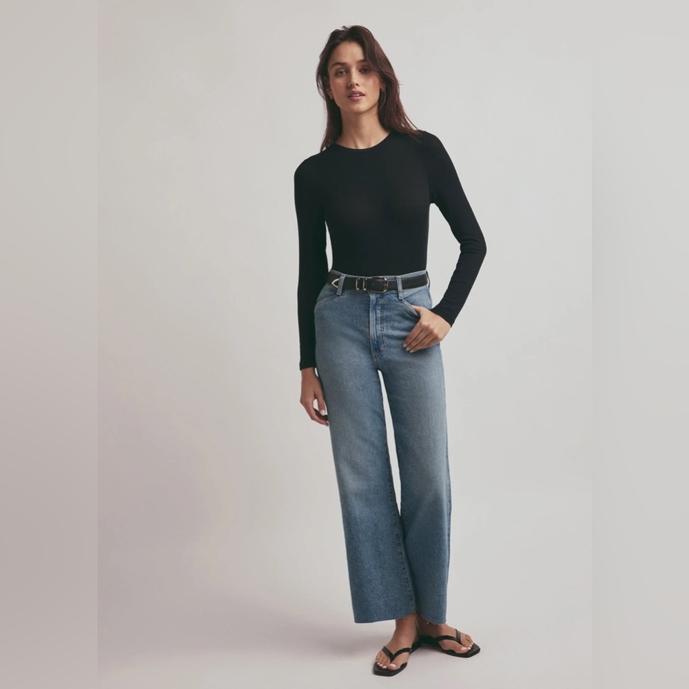Favorite Daughter Blue Wide Leg Jeans
